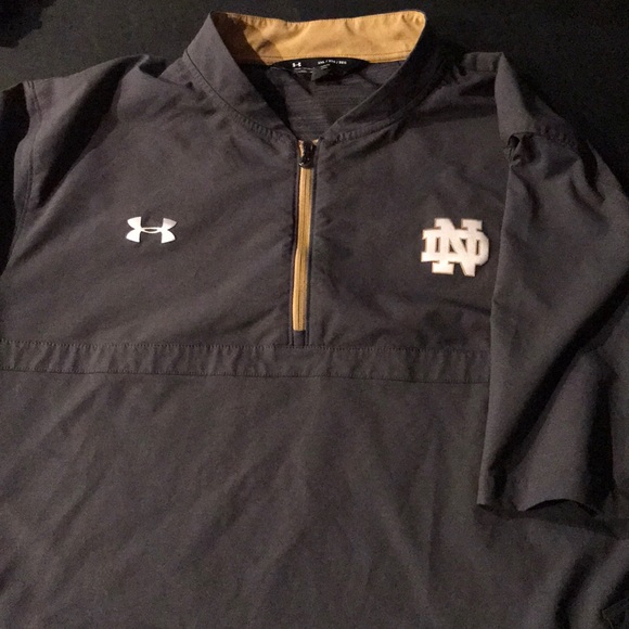 notre dame under armour cage jacket